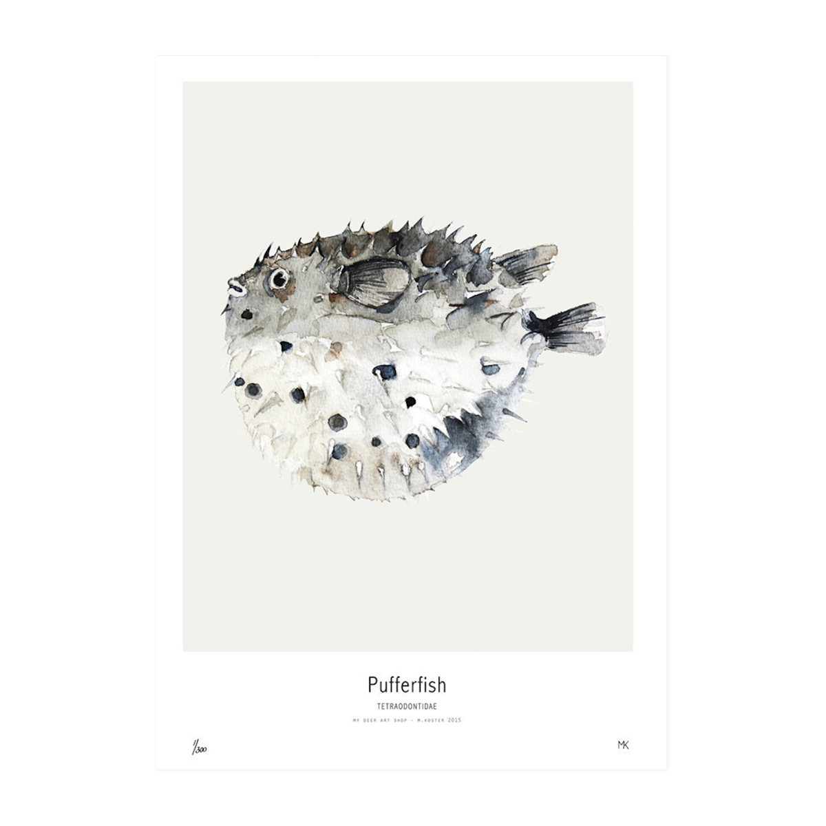Pufferfish Medium Ocean Print